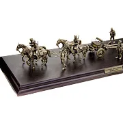 Диорама «Советская дивизионная артиллерия» из бронзы и ясеня, 1:35 — красивый подарок — фотография 6