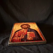 Икона "Христос Вседержитель" + подставка — необычный подарок — фотография 6