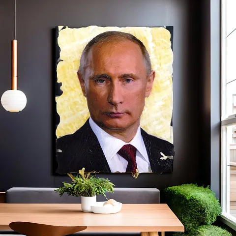 Картина «В.В. Путин» с фотопечатью на ониксе — оригинальный подарок