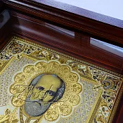 Ручная работа: Икона Николая Чудотворца /в киоте/. Златоуст — фотография 9