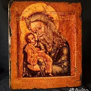 Икона под старину "Святой Симеон Богоприимец" — необычный подарок — фотография 1
