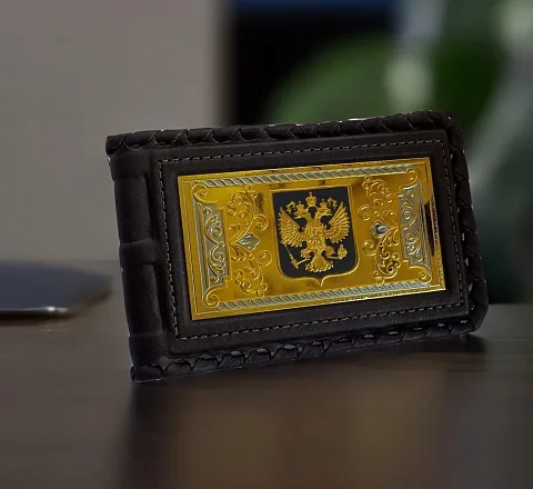 Подарочная кожаная визитница «Державная»