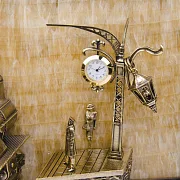 Ручная работа: Бронзовая картина «Поезд» с часами — фотография 3
