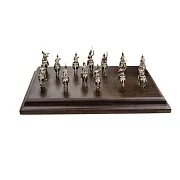 Диорама «Русские драгуны 1812 г.» из бронзы и ясеня, 1:72 — красивый подарок — фотография 5