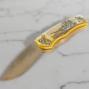 Подарочный дамасский складной нож «Тигр» — фотография 1
