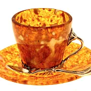 Янтарная чашечка для кофе «Лето» в подарок — фотография 4