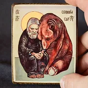 Две дорожных иконки. Серафим и Спиридон — оригинальный подарок — фотография 2