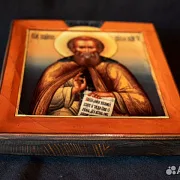 Деревянная икона "Св. Сергий Радонежский." — необычный подарок — фотография 2