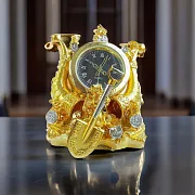 На память: Сувенирные часы «Грош цена» в золоте — фотография 1
