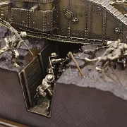 На память: Диорама «Битва на реке Сомме», бронза и ясень, 1:35 — фотография 5