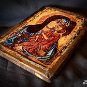 Подарочная икона Божией матери "Умиление" Новгородская — фотография 8