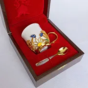 Кофейная чашка "Павлин" — красивый подарок — фотография 3