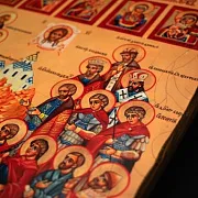 Подарочная икона "Собор покровителей охотников и рыболовов" — фотография 7