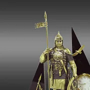 Часы «Русский витязь» с яшмой и долеритом — красивый подарок — фотография 2