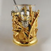 Подарочный подстаканник «Гусар» из бронзы — фотография 4