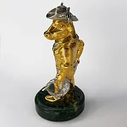 Статуэтка «Бык-ковбой» из бронзы с позолотой — оригинальный подарок — фотография 4